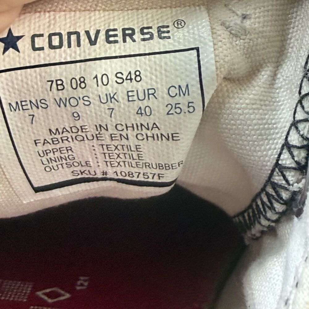 Converse All Star Chuck Taylor Graffiti Music Theme Low Top Canvas Women's 9 - Picture 8 of 13